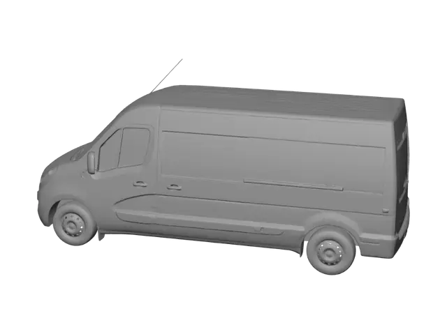 3D model for White Cargo Van in Open Countryside