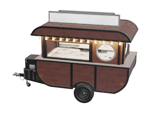 Realistic Food Truck - Foodtruck 3D model, vytvořený pomocí AI