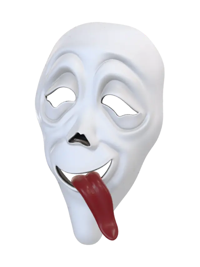 Tongue-Out Mask - Popular 3D model, vytvořený pomocí AI