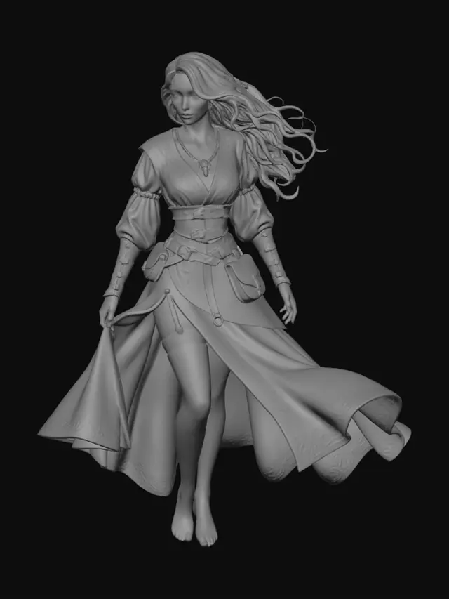 3D model for Moonlit Maiden in the Verdant Ruins