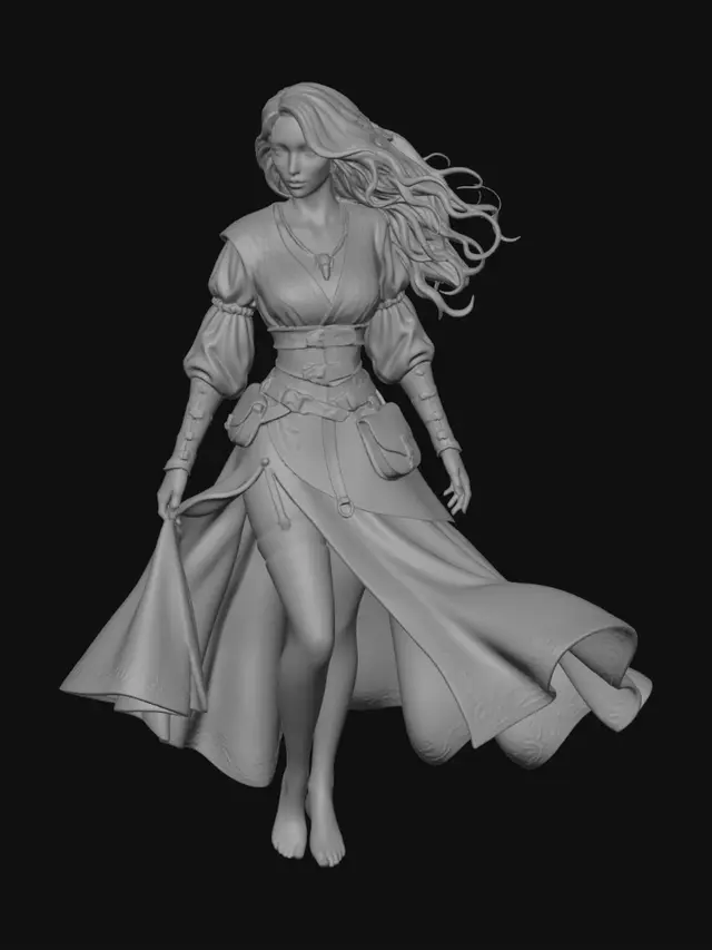 3D model for Moonlit Maiden in the Verdant Ruins