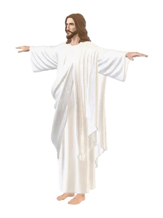Christ with Outstretched Arms 3D model, vytvořený pomocí AI