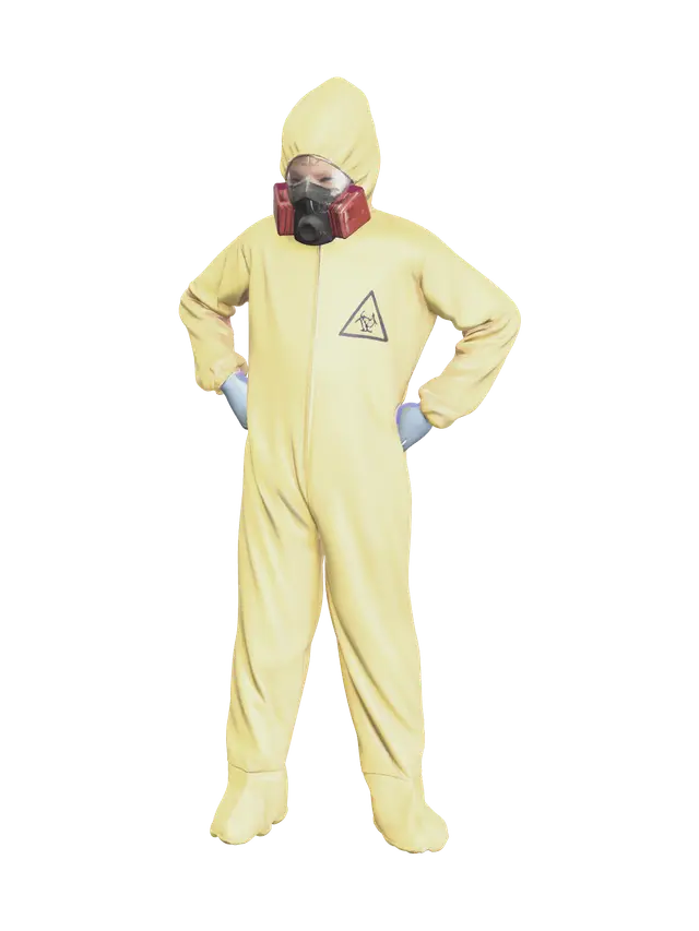 Stylized Hazmat Suit - Vent 3D model, vytvořený pomocí AI