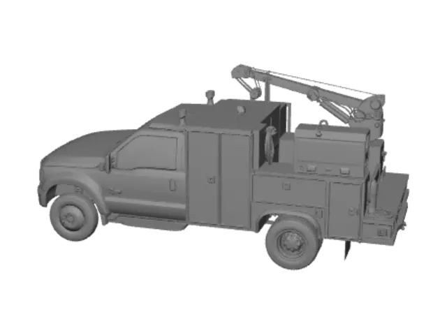 3D model for Mobile Welding and Crane Service Truck