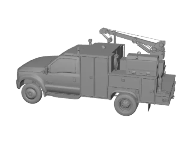 3D model for Mobile Welding and Crane Service Truck