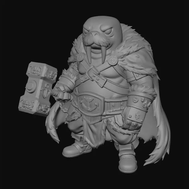 3D model for Ironfist Walrus Warrior