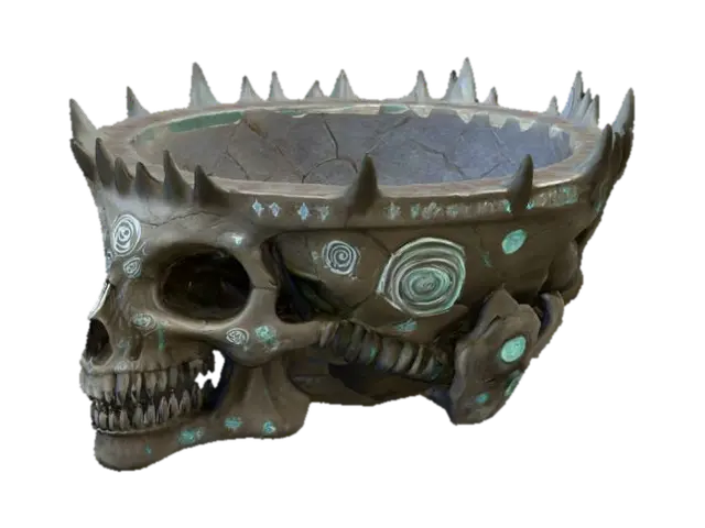Mystic Skull Chalice - Bowl 3D model, vytvořený pomocí AI