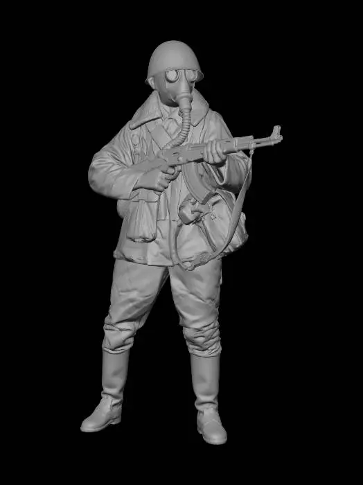 3D model for Gas Masked Rifleman