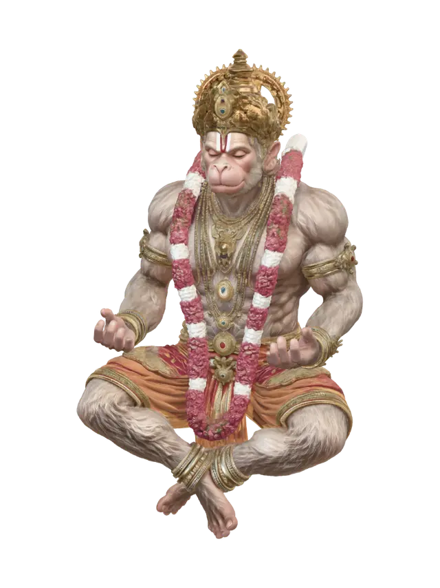 3D model for Golden Hanuman in Prayer