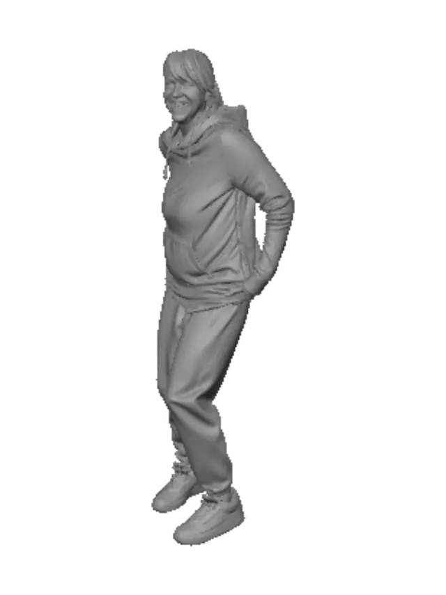 3D model for Joyful in a Pink Hoodie