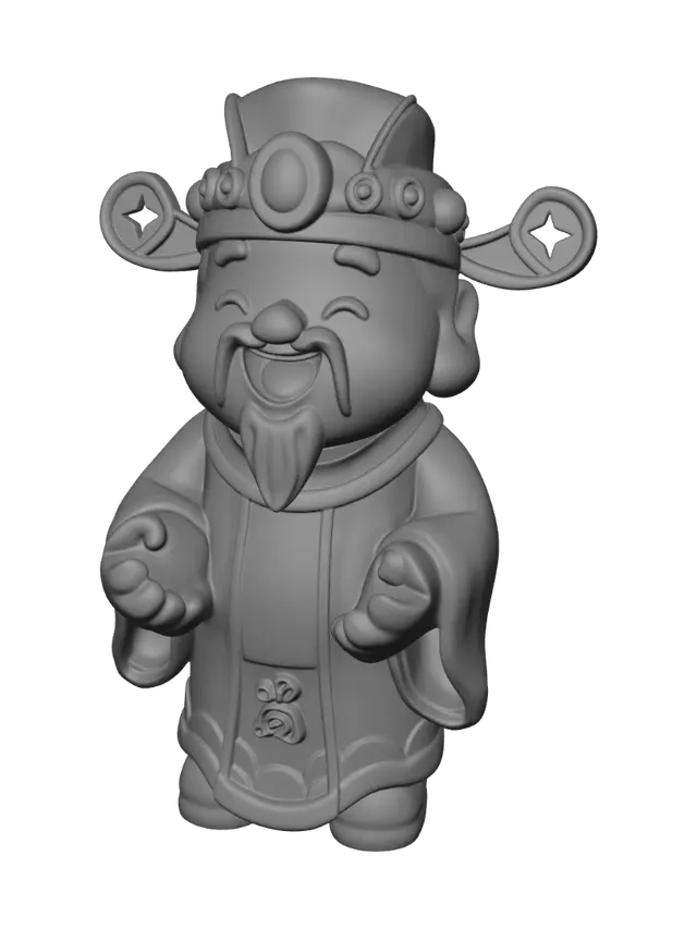 3D model for Golden God of Wealth