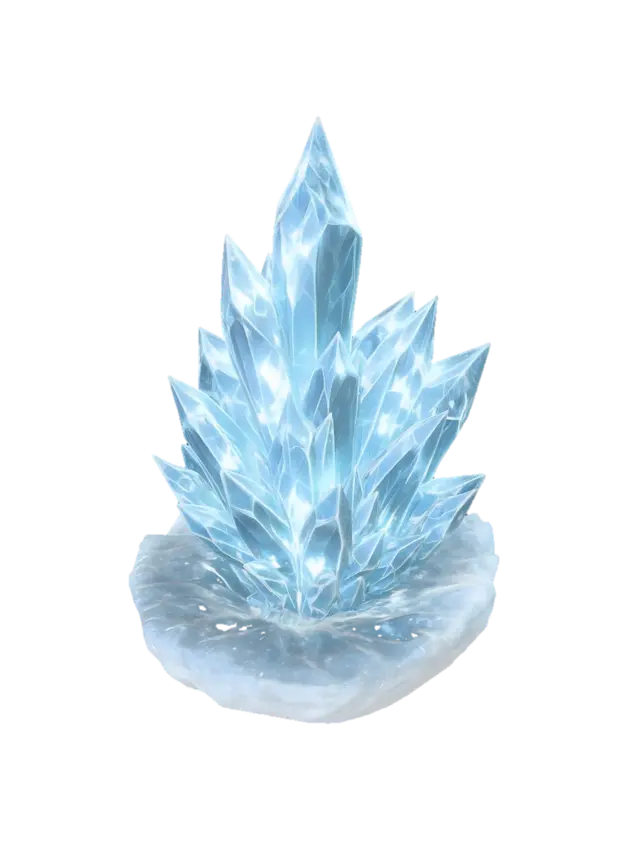 Ice Crystal Spire - Fantastical 3D model, vytvořený pomocí AI
