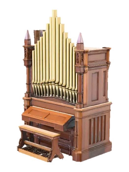 Pipe Organ Majesty - Church 3D model, vytvořený pomocí AI