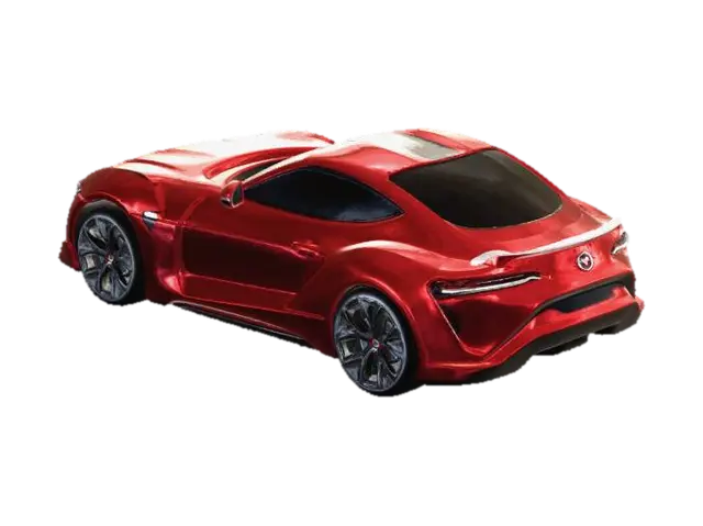 A sleek, high-performance sports car inspired by modern Italian supercars, with a… 3D model, vytvořený pomocí AI