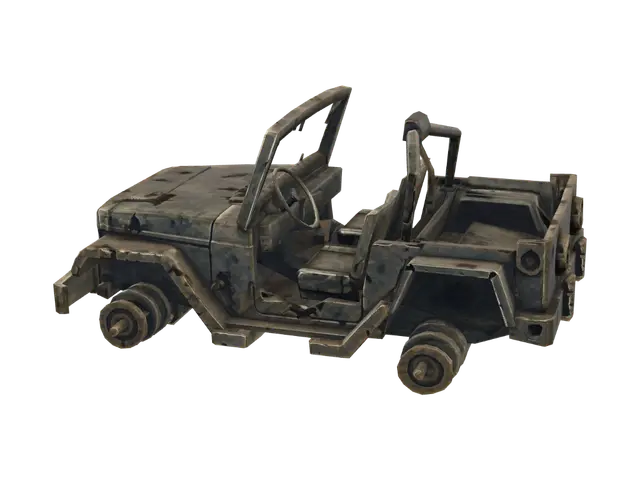 3D model for Rusted Wasteland Jeep