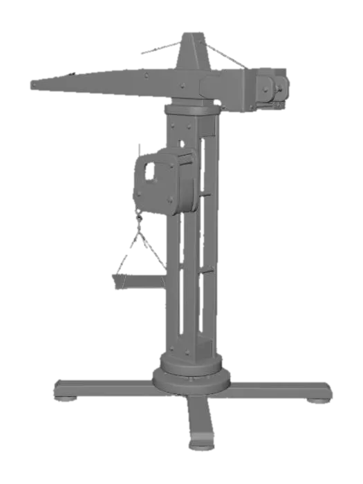 3D model for Miniature Yellow Construction Crane