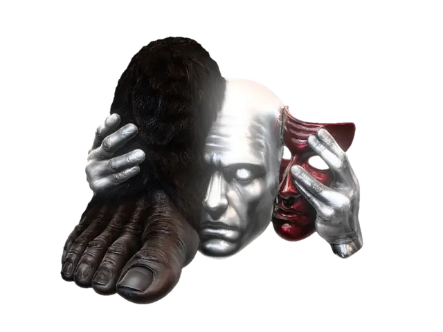 The Masks We Wear-3D-modell, genererad av AI