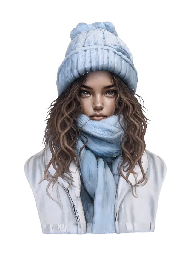 3D model for Azure Winter Portrait