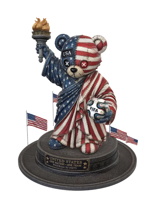 3D model for Stars and Stripes Unity Bear