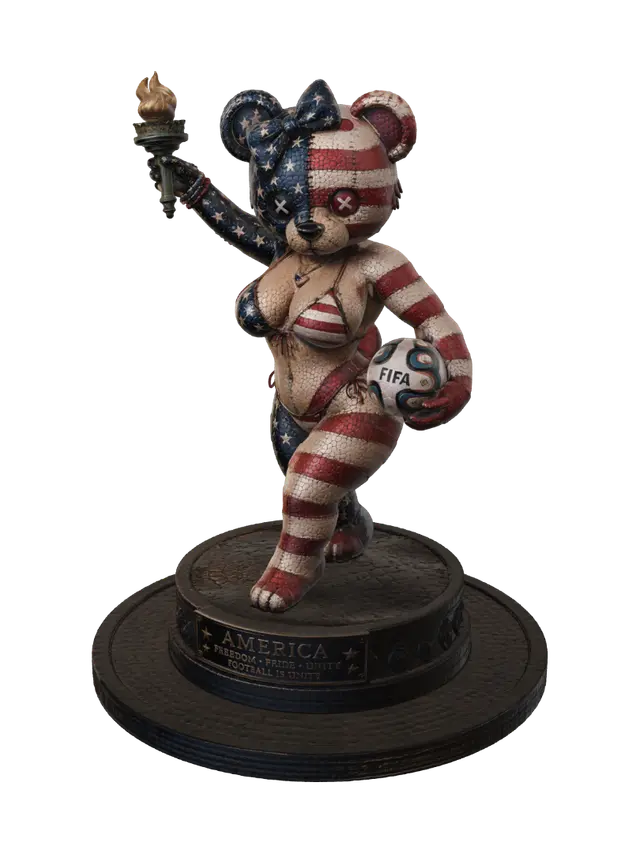 3D model for Liberty Bear: Stars, Stripes, and Fireworks
