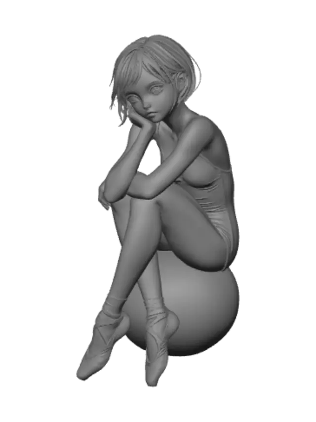 3D model for Pensive Ballerina on a Ball