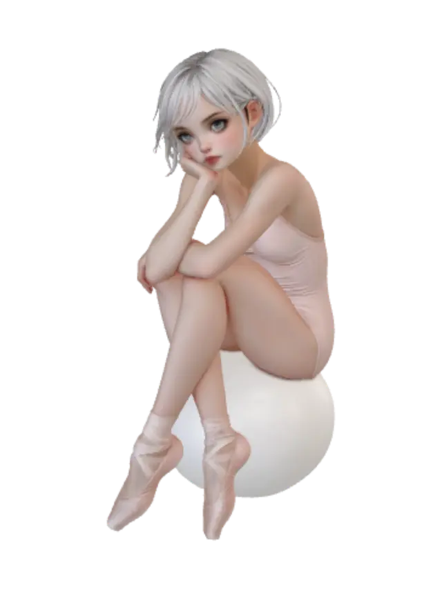 3D model for Pensive Ballerina on a Ball