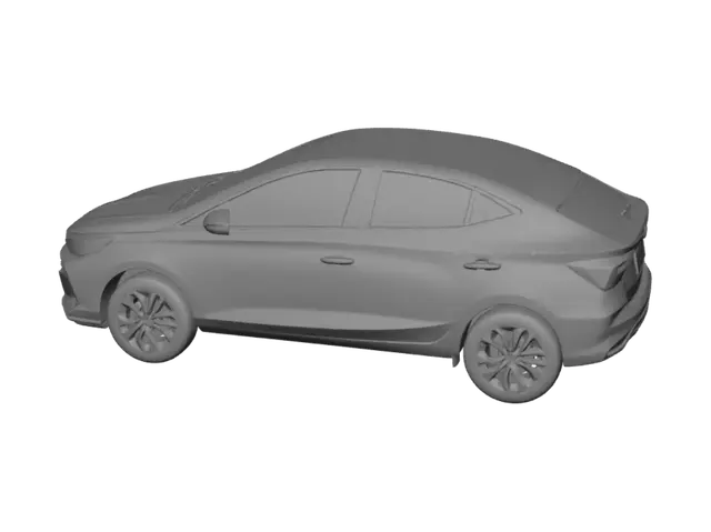3D model for Silver Hyundai Sedan