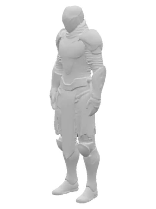 3D model for A Knight with 21 century attire. T-pose