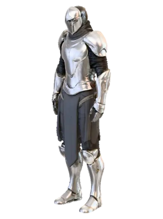 3D model for A Knight with 21 century attire. T-pose