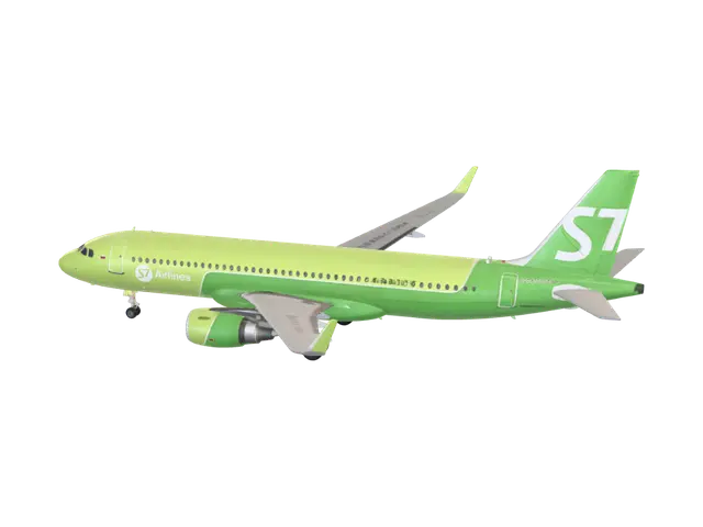 3D model for Emerald Jet: S7 Airlines Airbus A320