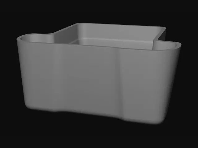 3D model for Black plastic plant pot