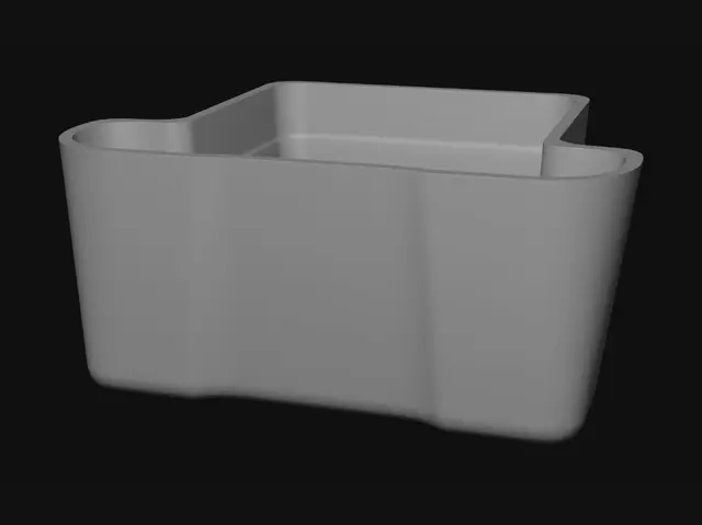 3D model for Black plastic plant pot