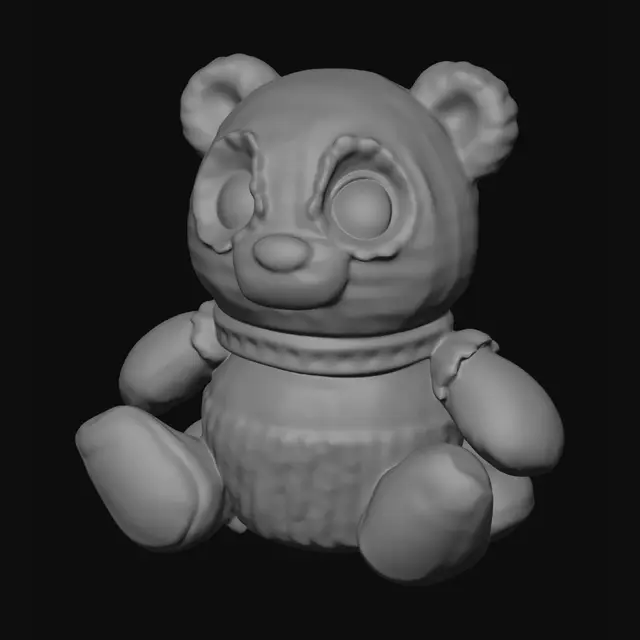 3D model for Create a panda that looks like it's knit.