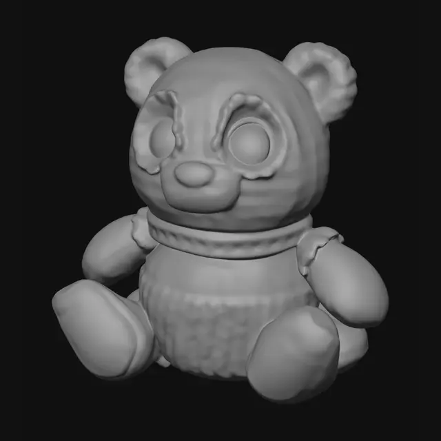 3D model for Create a panda that looks like it's knit.