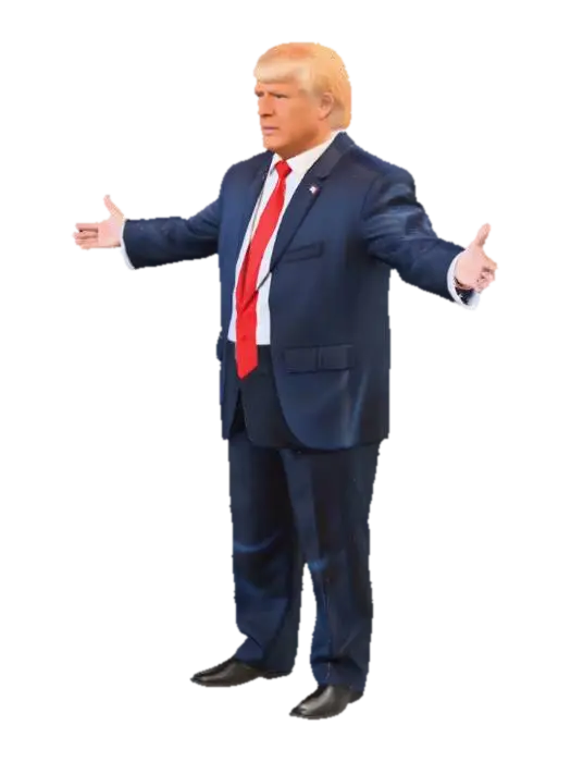 Donald_Trump_in_Red_T_1105075135_generate - Politics 3D model, vytvořený pomocí AI