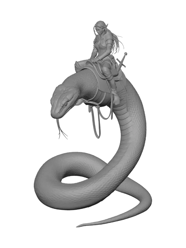 3D model for Ivory Serpent Rider