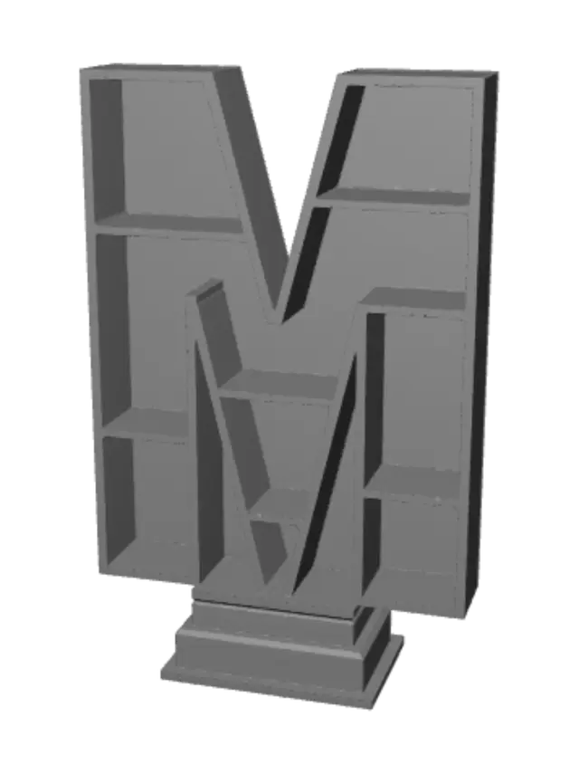 3D model for M-shaped Shelving Sculpture