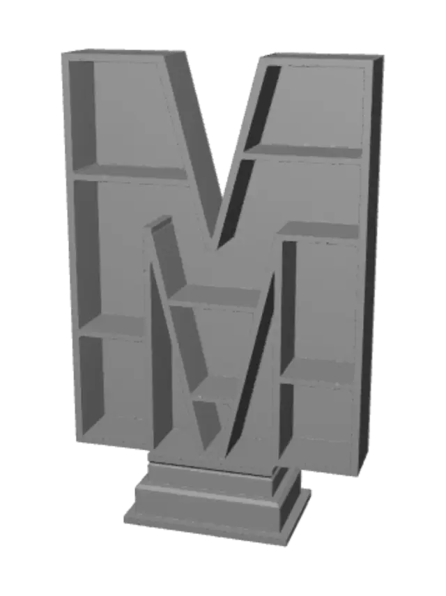 3D model for M-shaped Shelving Sculpture