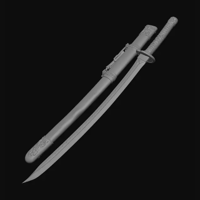 3D model for Azure Saber in a Clay Pot