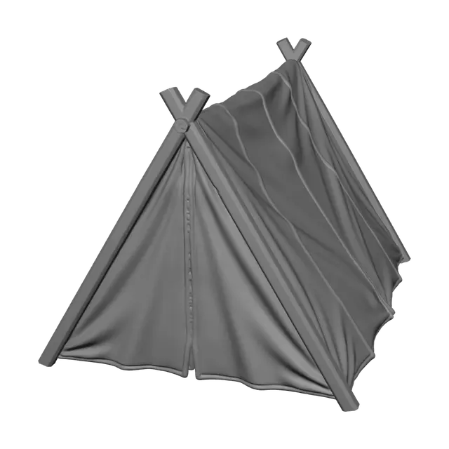 3D model for Miniature Canvas Teepee