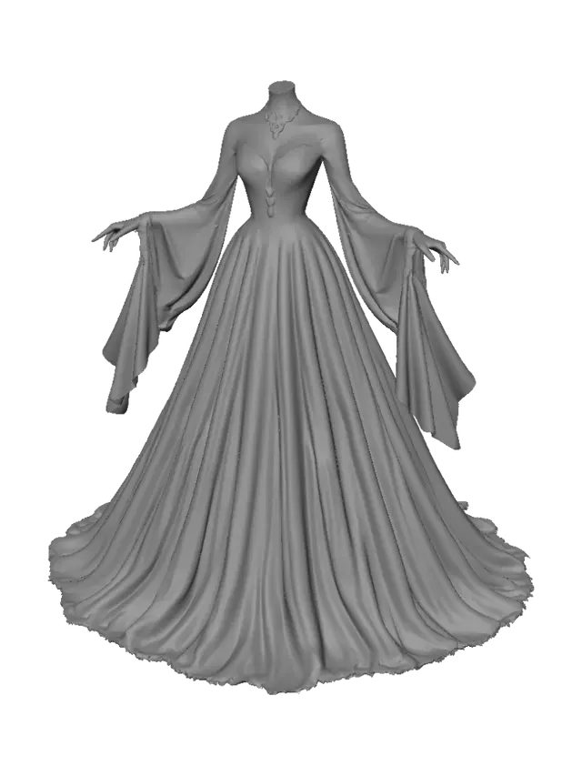 3D model for Midnight to Dawn Gown