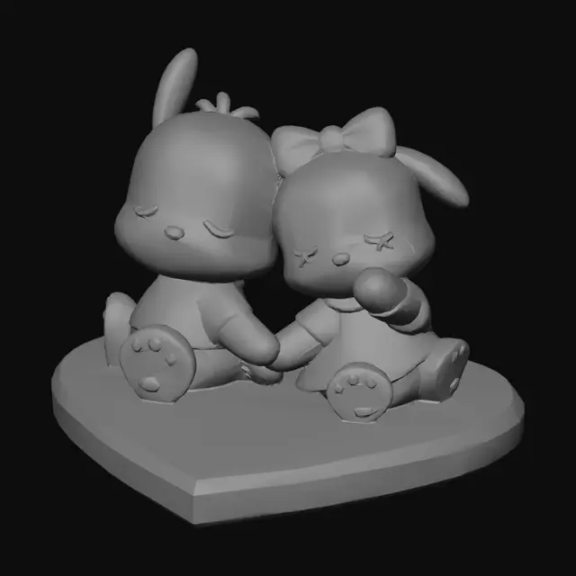 3D model for 발판은 납작하고 하트모양
