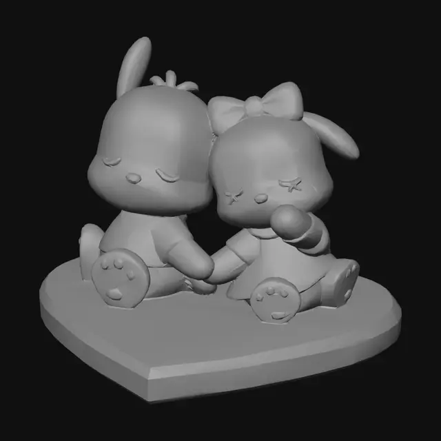 3D model for 발판은 납작하고 하트모양