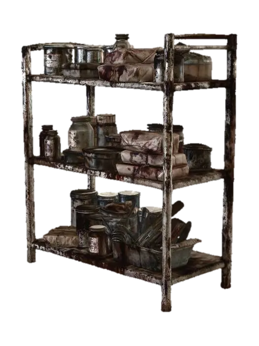 Rusty Apothecary Shelf - Shelves 3D model, vytvořený pomocí AI