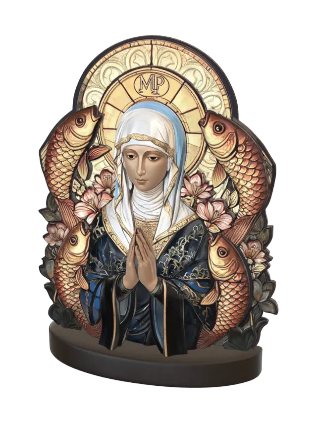 Icon2026_10 - Mary 3D model, vytvořený pomocí AI