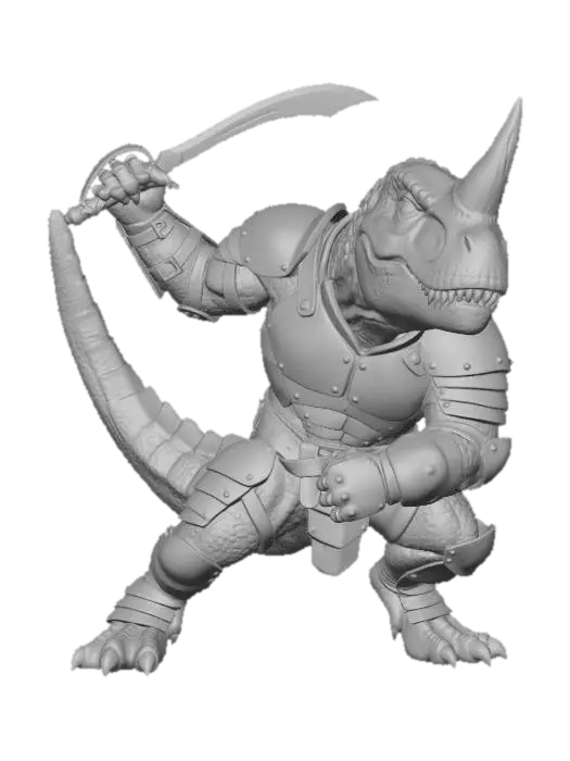 3D model for Reptilian Warrior