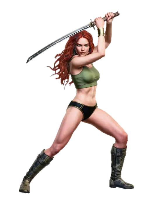 Red-Hair banana2 - Color 3D model, vytvořený pomocí AI