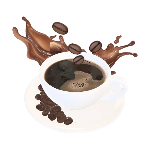 Coffee splashes - Splash 3D model, vytvořený pomocí AI