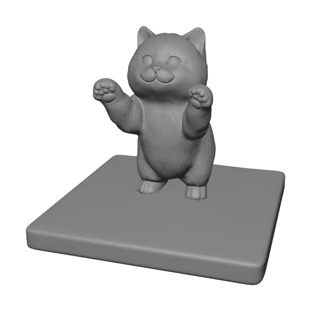 3D model for Kitten on a Pedestal
