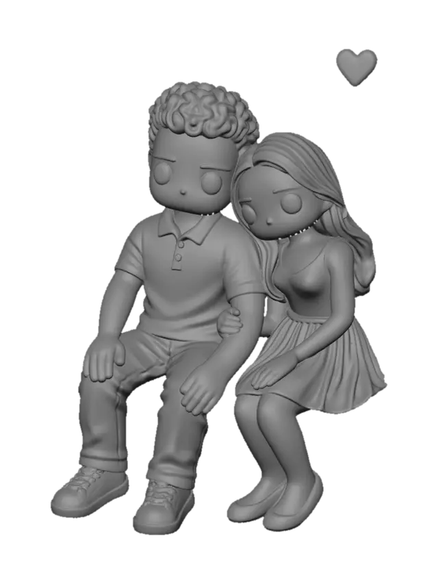 3D model for Cozy Couple on the Couch